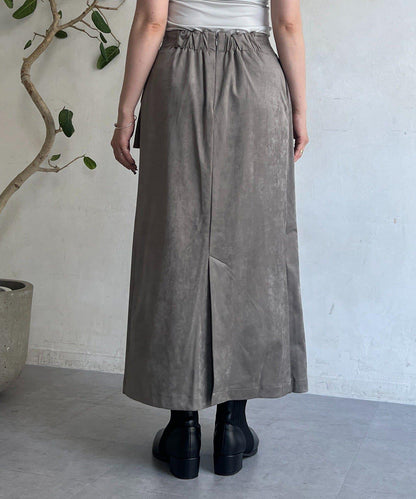 麂皮絨感包裹裙