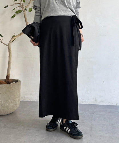 麂皮絨感包裹裙