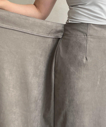 麂皮絨感包裹裙