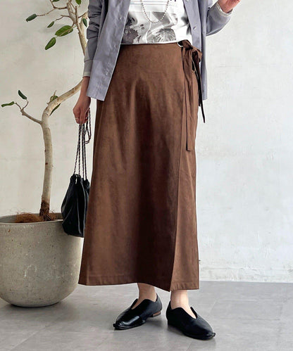 麂皮絨感包裹裙