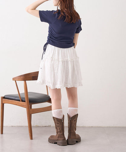 刺繡蕾絲 裙褲
