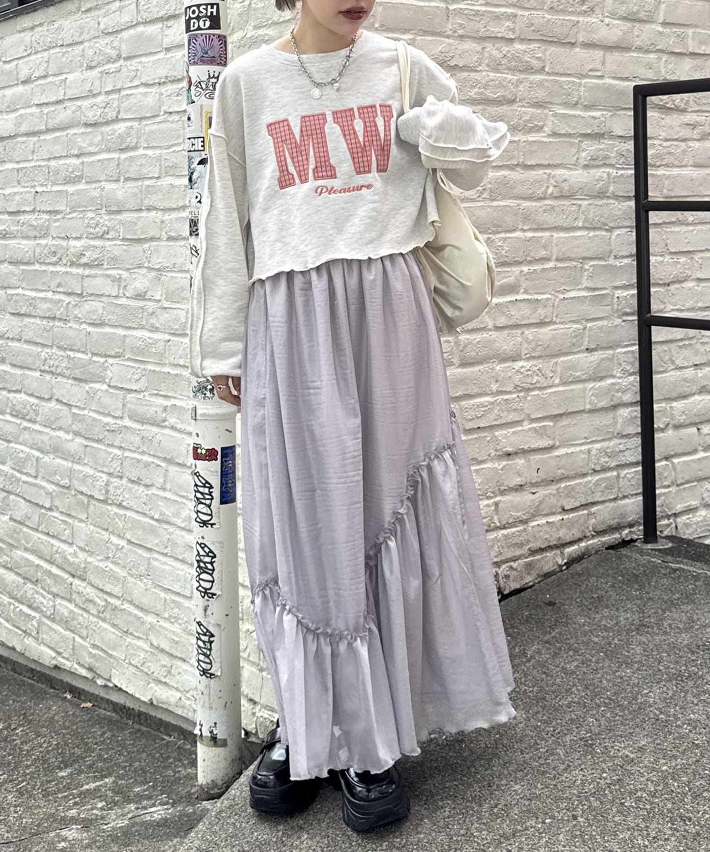 w closet 透視層疊半身裙