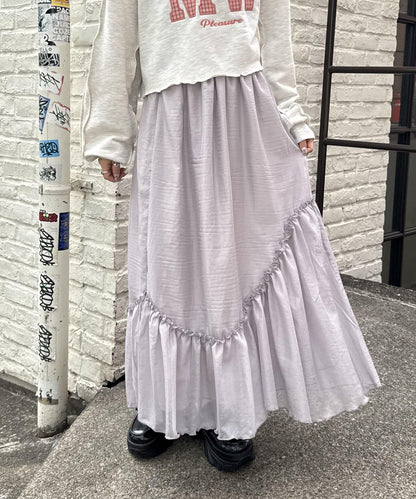 w closet 透視層疊半身裙