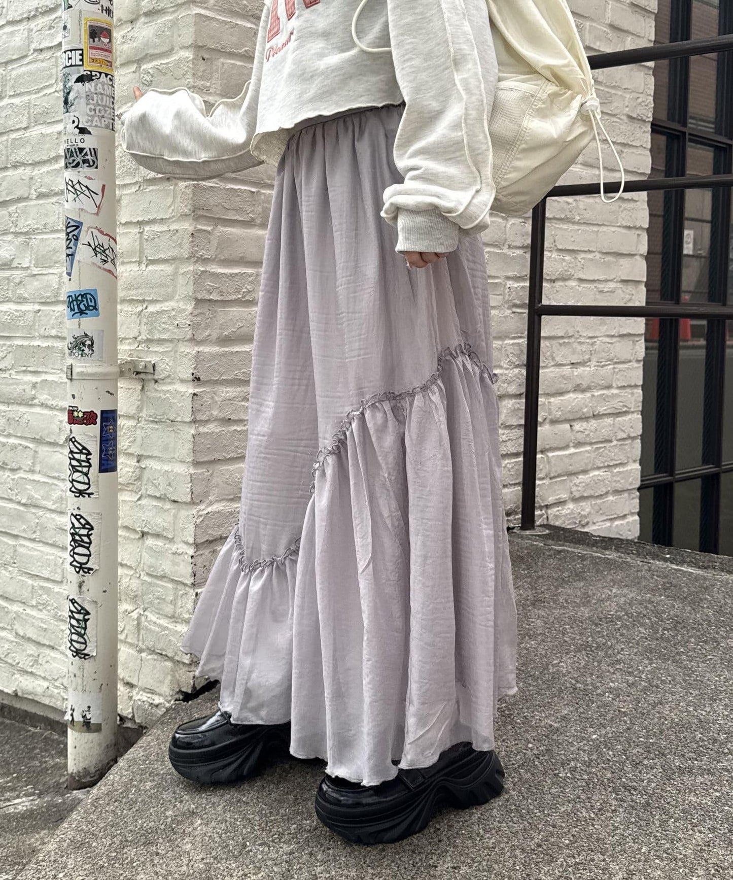 w closet 透視層疊半身裙