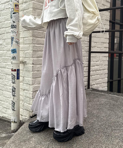 w closet 透視層疊半身裙