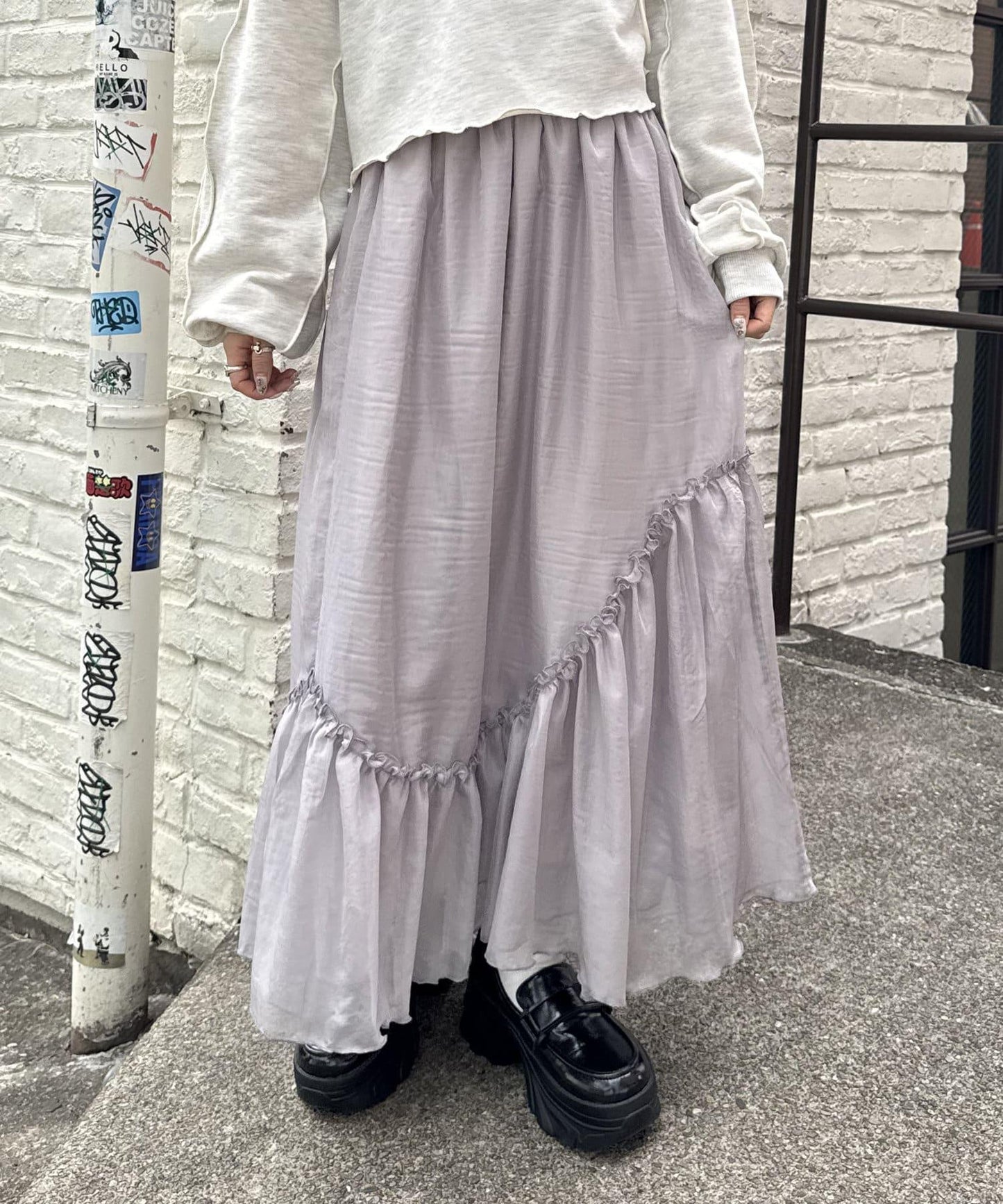 w closet 透視層疊半身裙