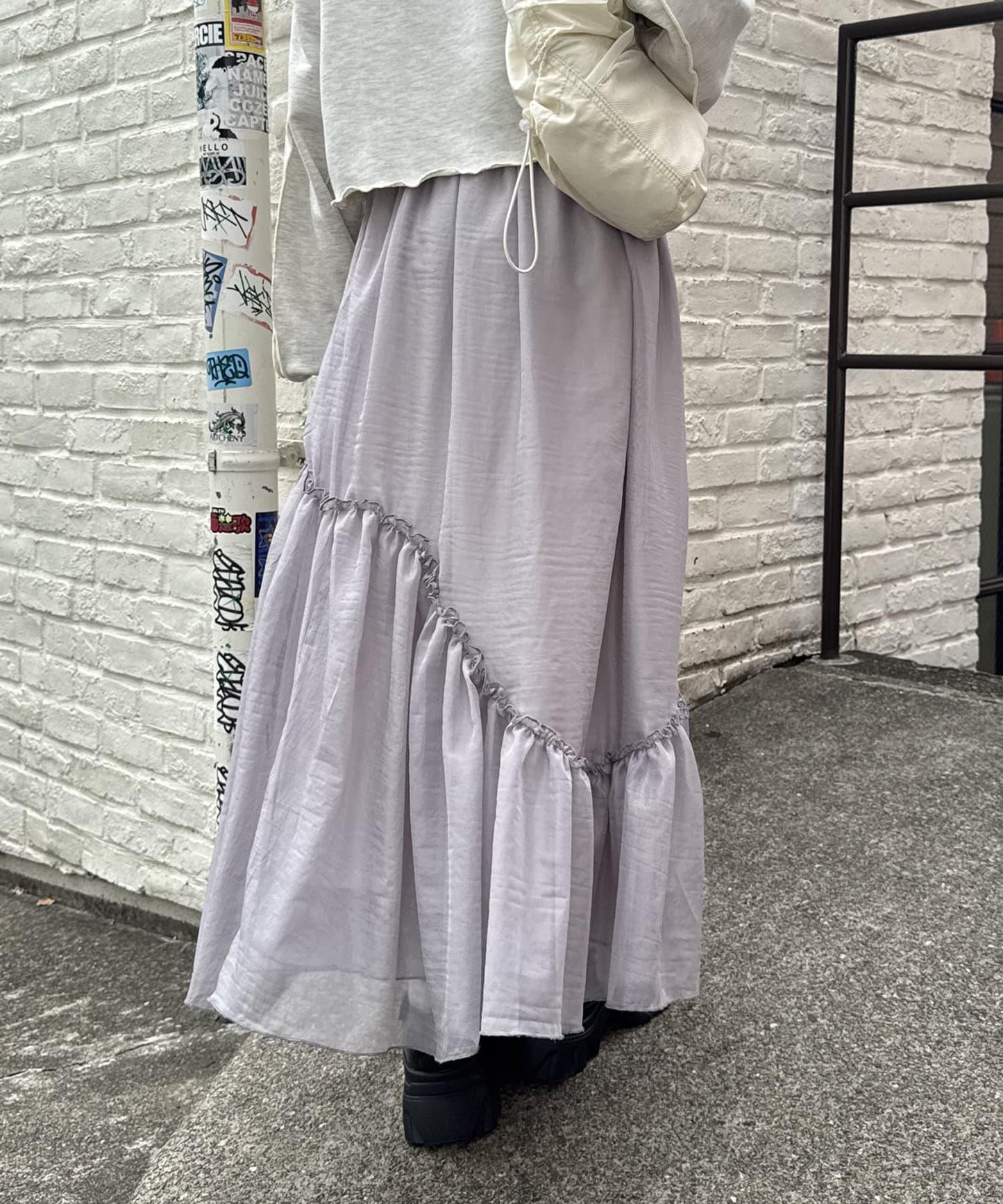 w closet 透視層疊半身裙