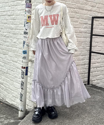 w closet 透視層疊半身裙