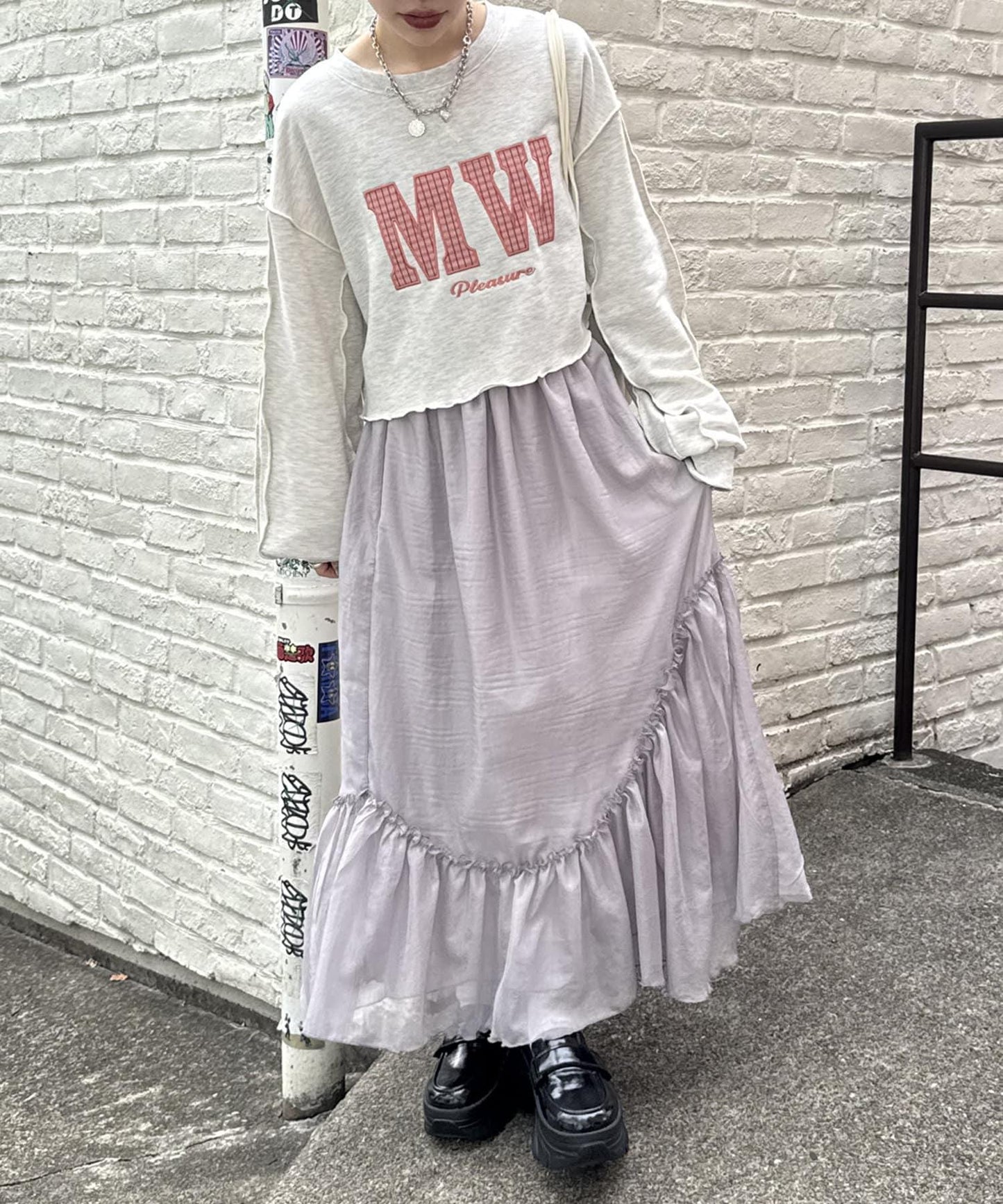 w closet 透視層疊半身裙