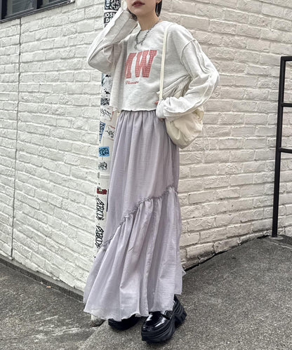 w closet 透視層疊半身裙