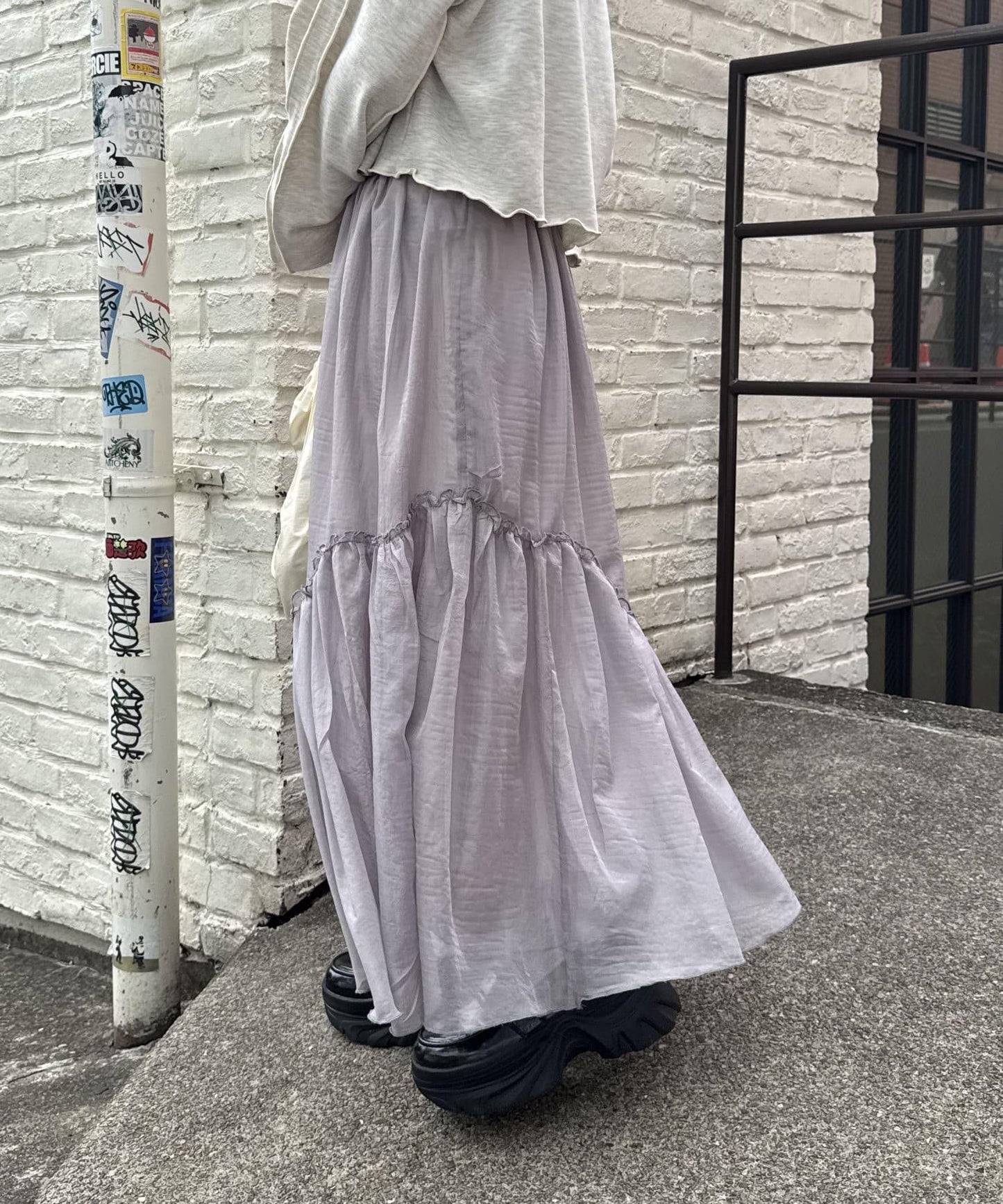 w closet 透視層疊半身裙