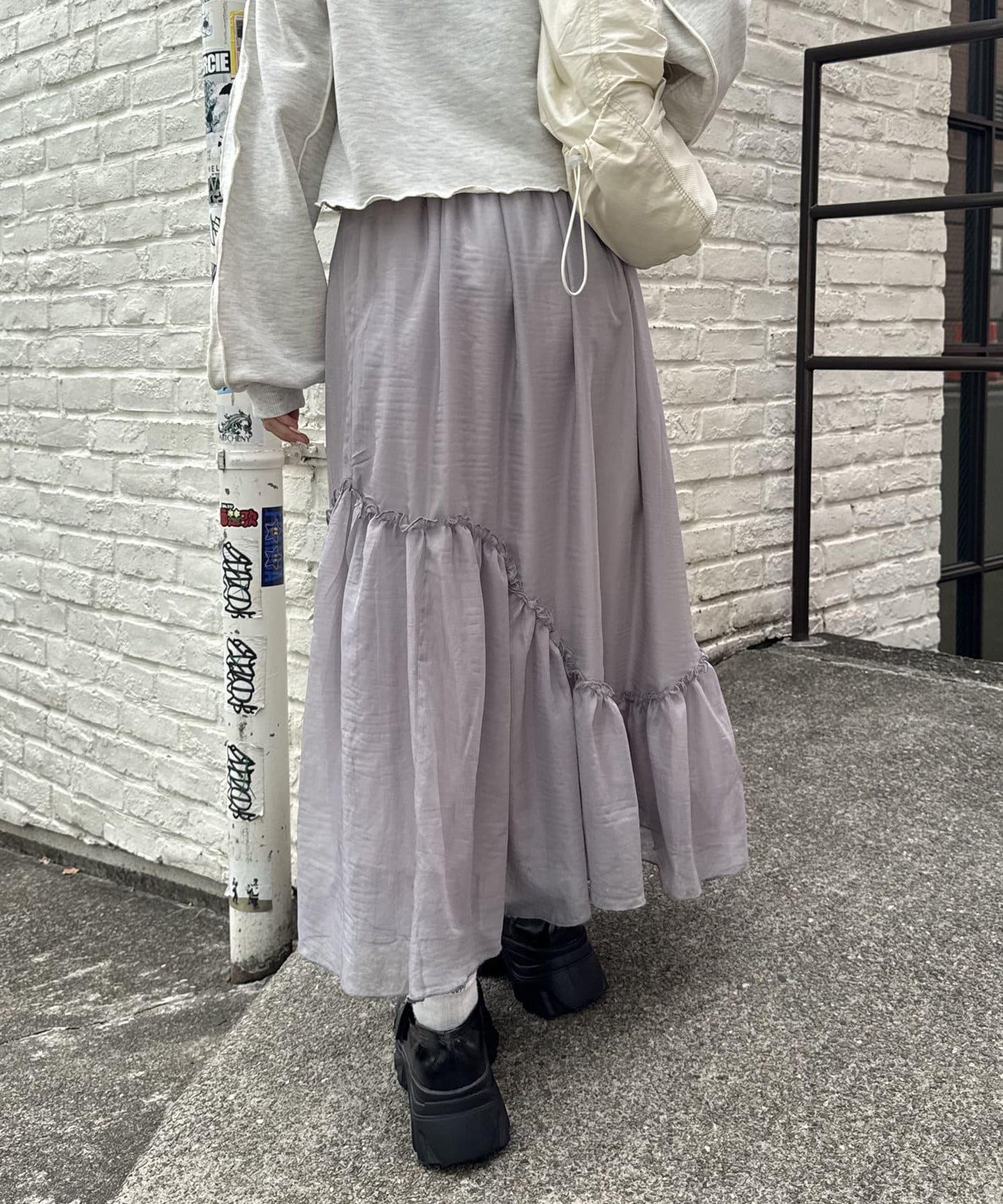 w closet 透視層疊半身裙