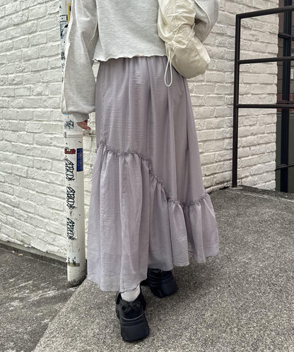 w closet 透視層疊半身裙