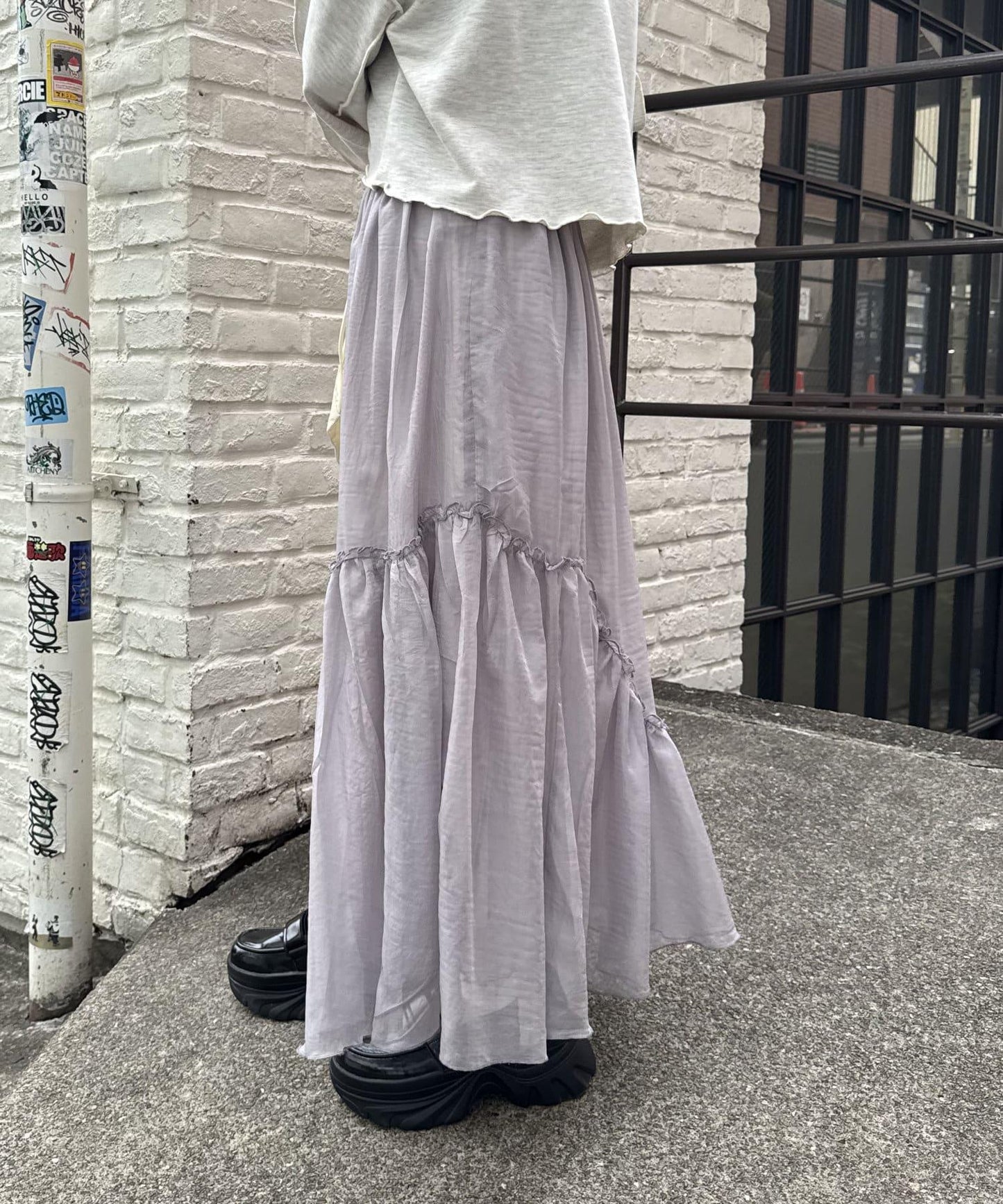 w closet 透視層疊半身裙