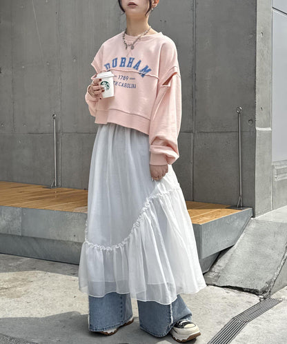 w closet 透視層疊半身裙