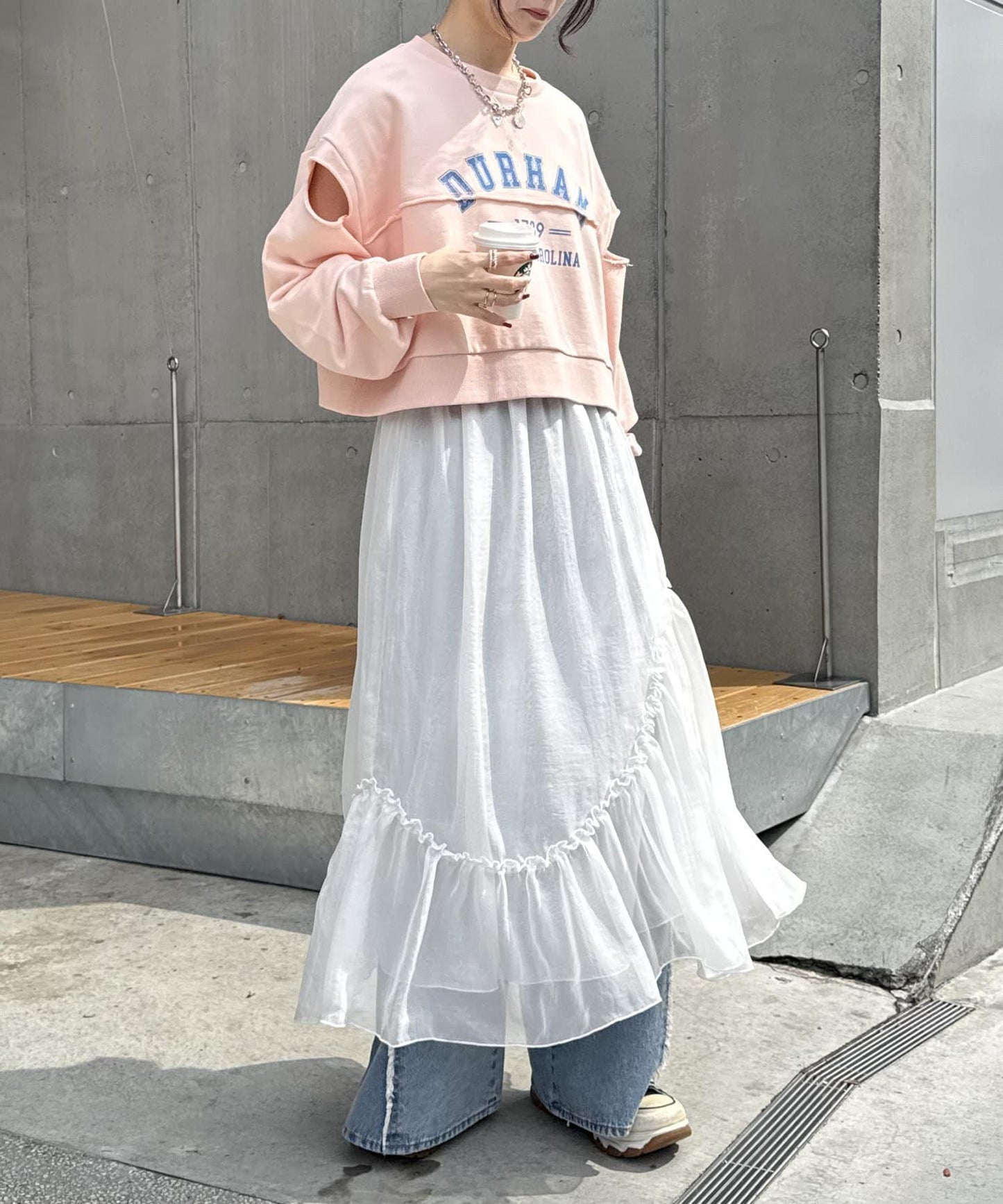 w closet 透視層疊半身裙