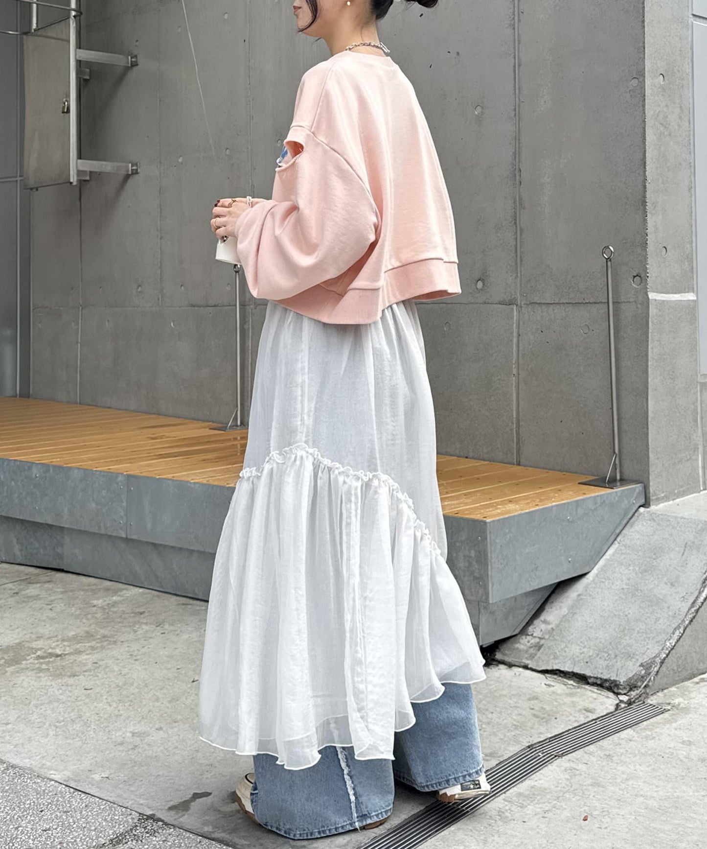 w closet 透視層疊半身裙