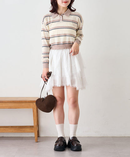 w closet 條紋POLO針織上衣