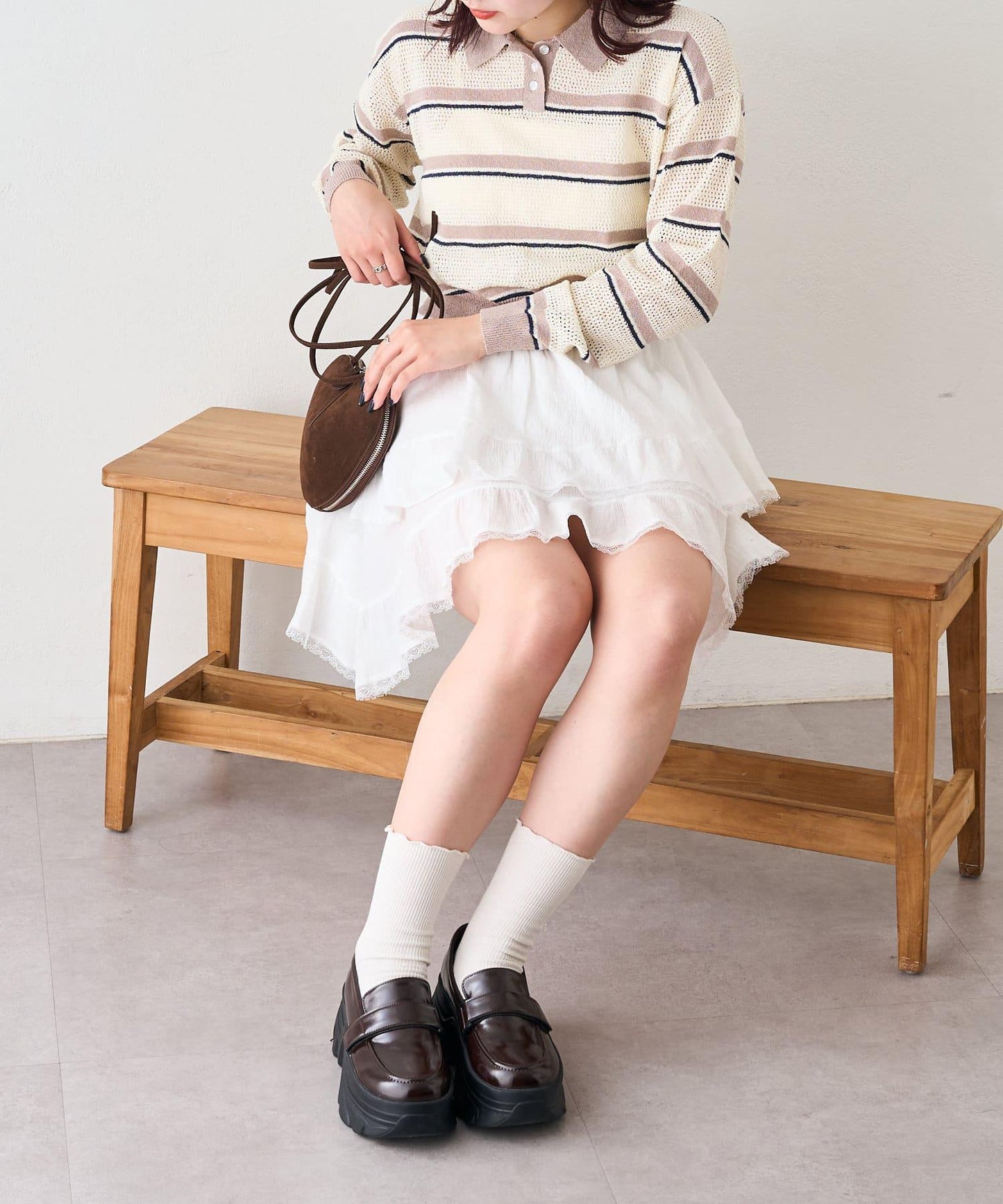 w closet 條紋POLO針織上衣