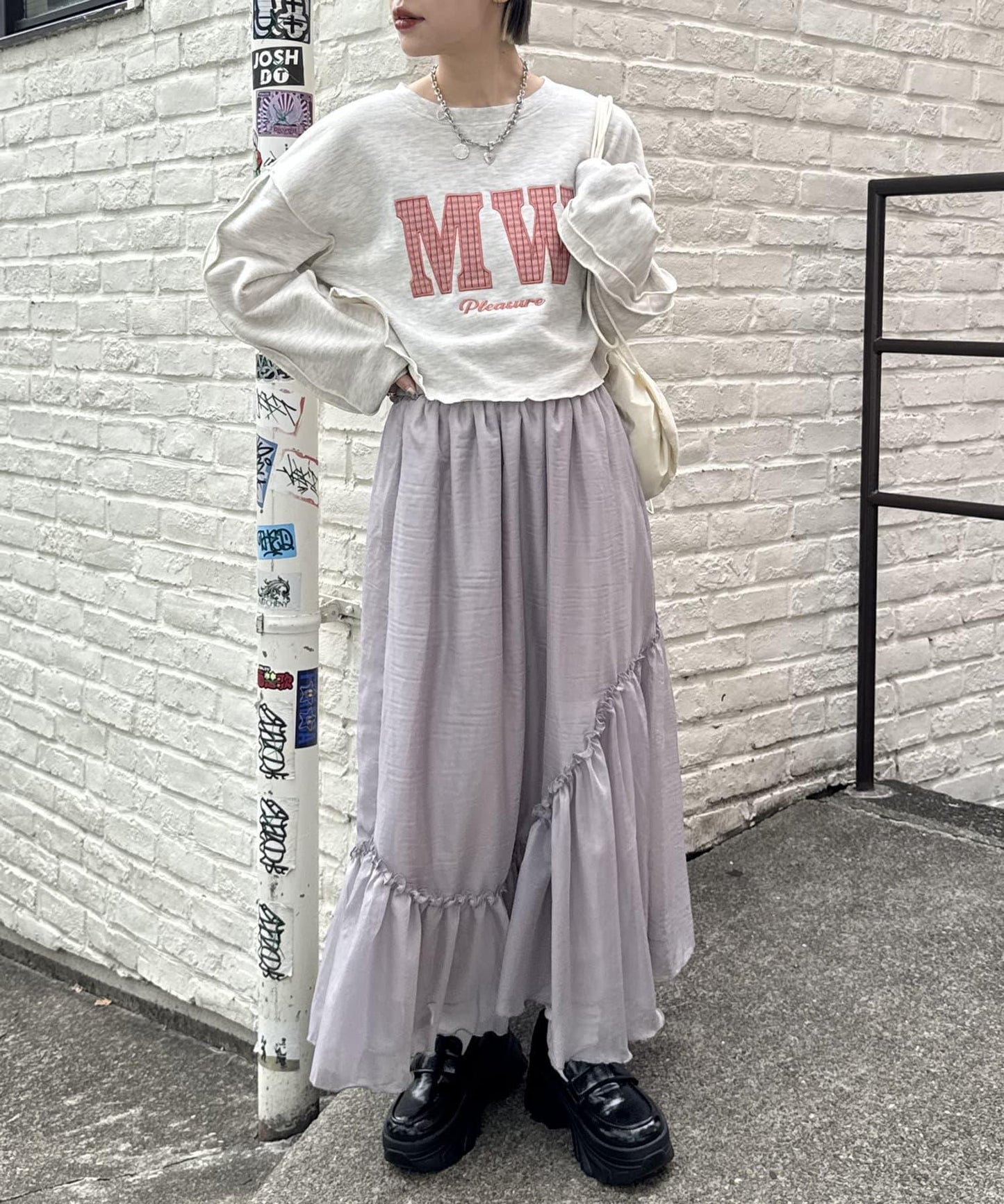 w closet 透視層疊半身裙