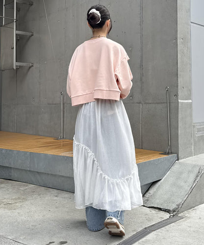 w closet 透視層疊半身裙