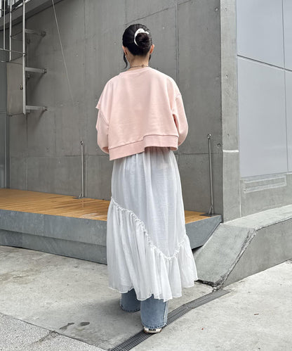 w closet 透視層疊半身裙