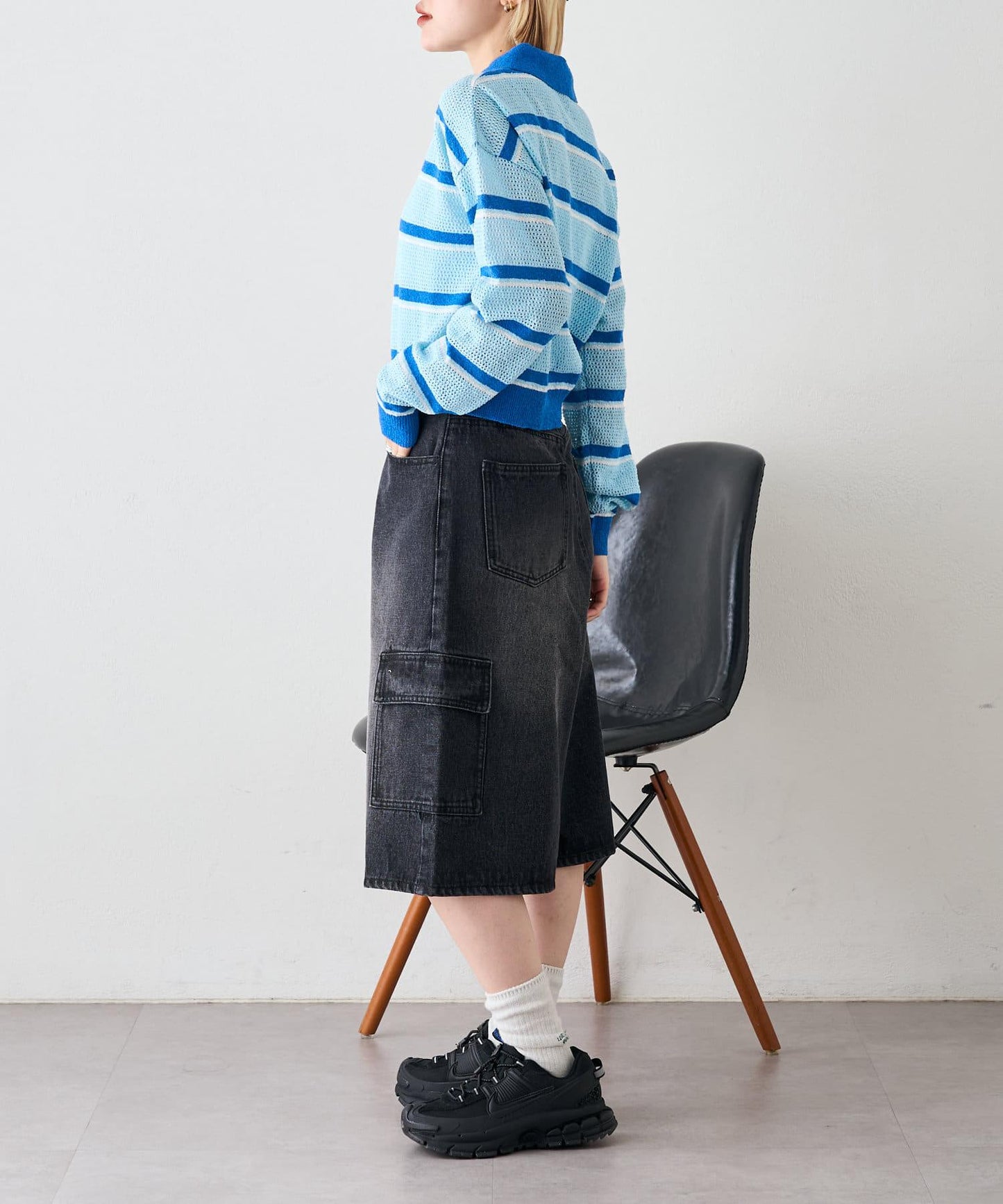 w closet 條紋POLO針織上衣