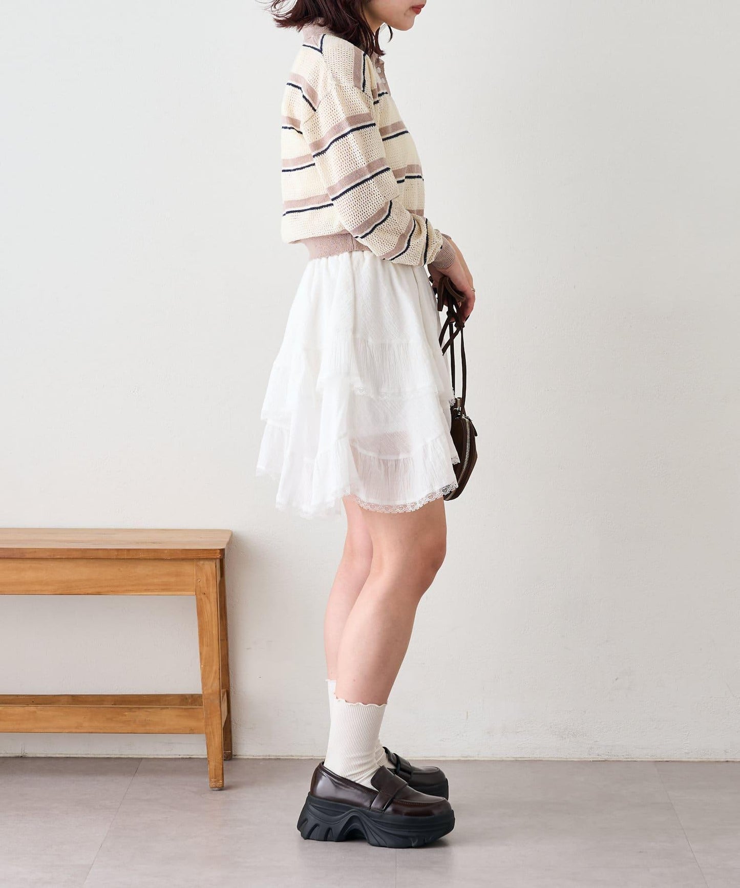 w closet 條紋POLO針織上衣