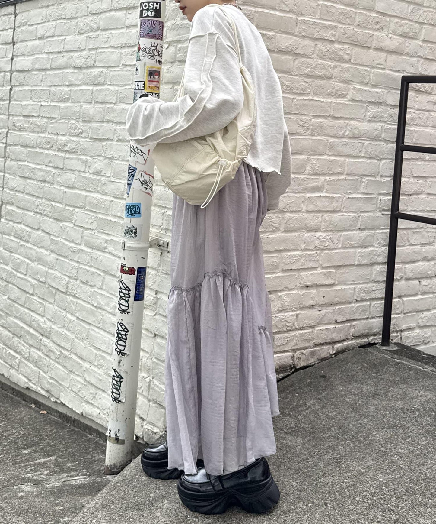 w closet 透視層疊半身裙