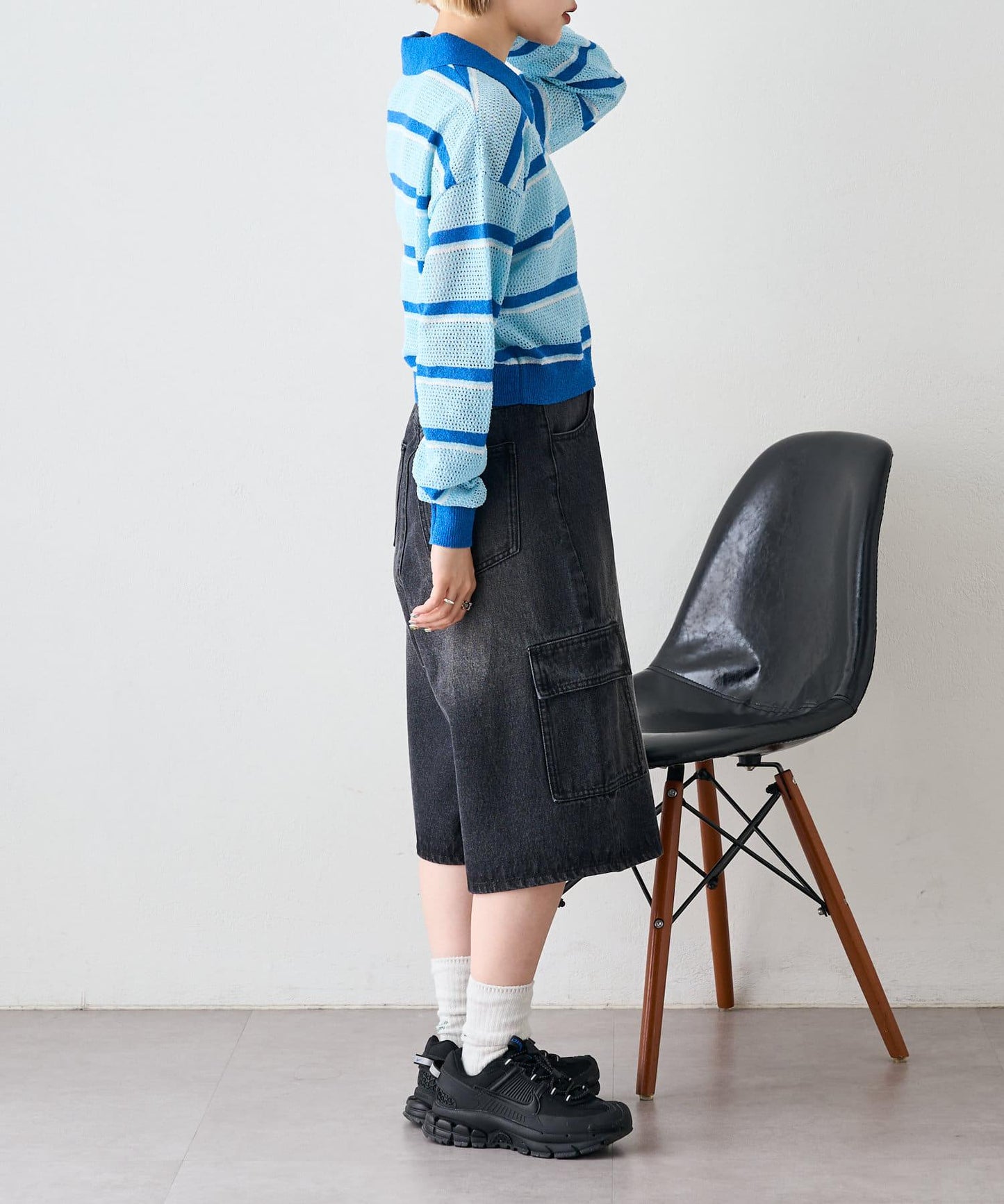 w closet 條紋POLO針織上衣