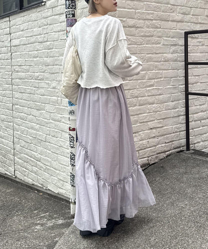 w closet 透視層疊半身裙