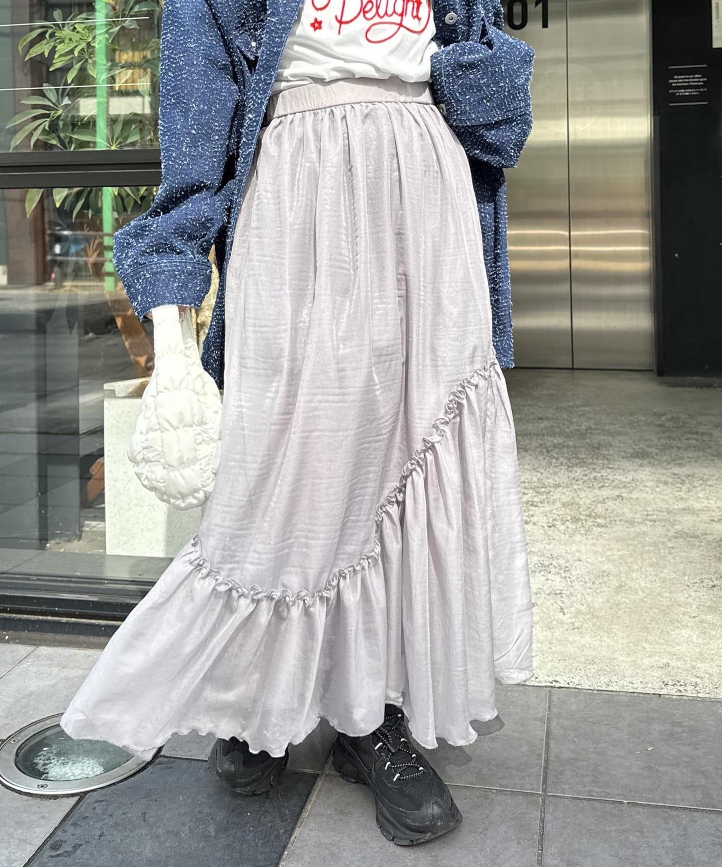 w closet 透視層疊半身裙