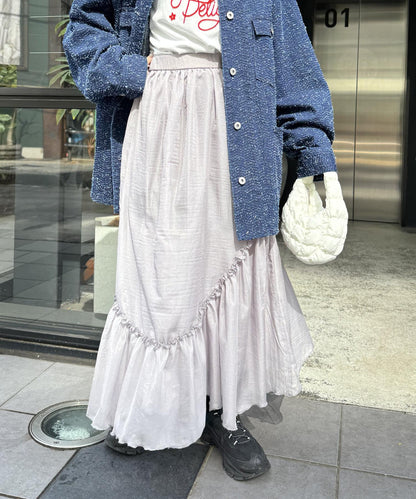 w closet 透視層疊半身裙