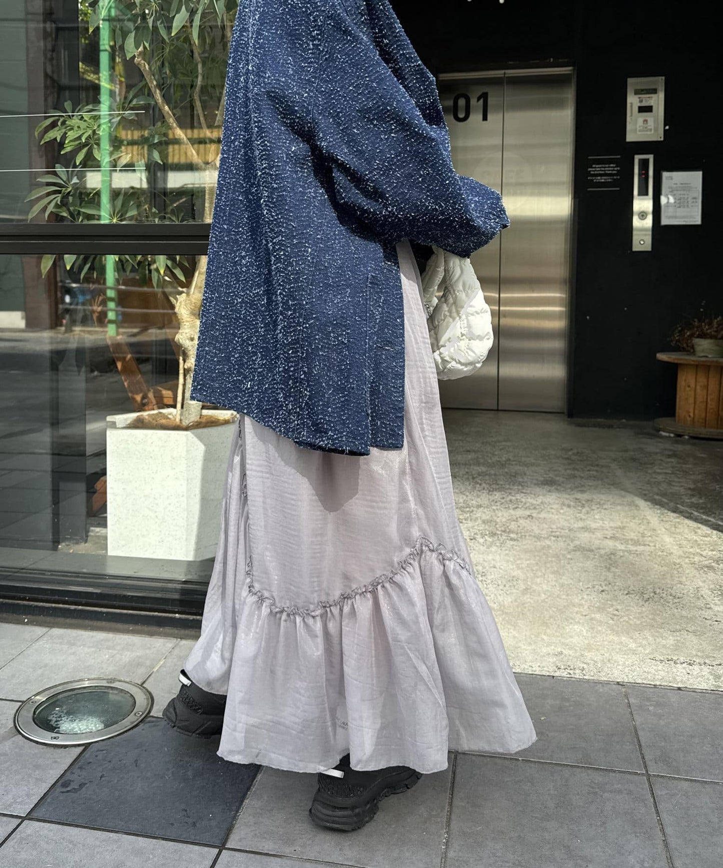 w closet 透視層疊半身裙