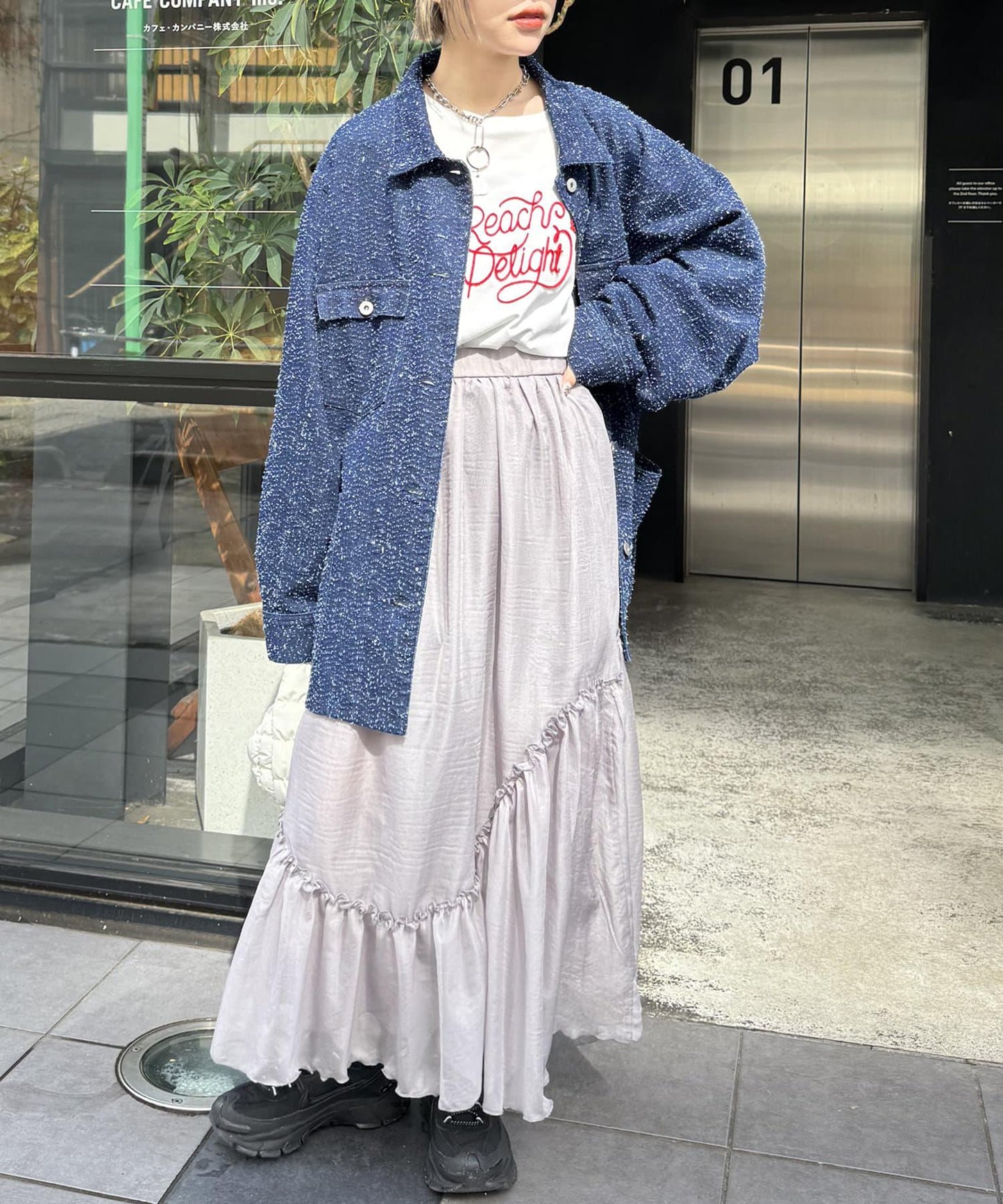 w closet 透視層疊半身裙