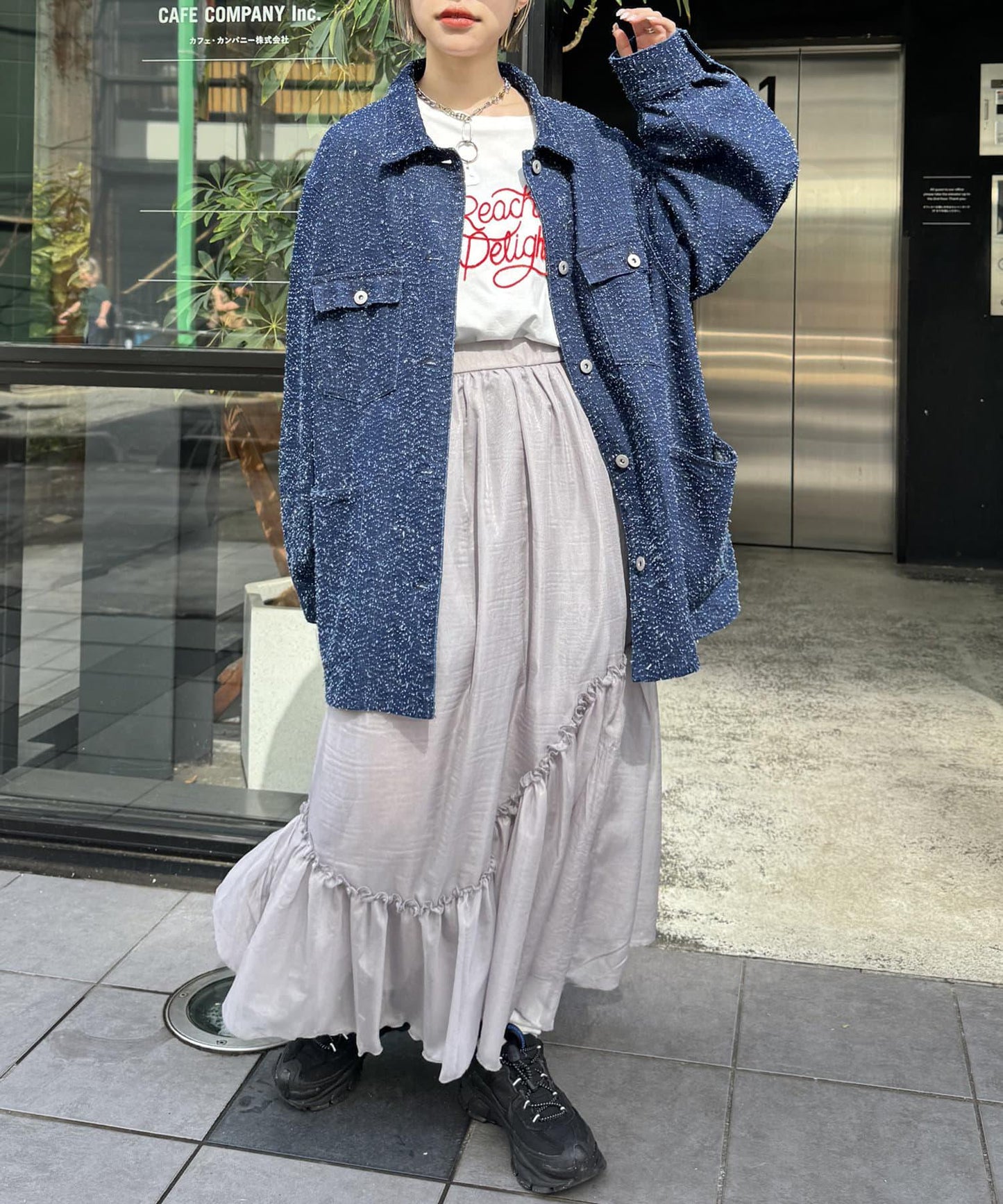 w closet 透視層疊半身裙