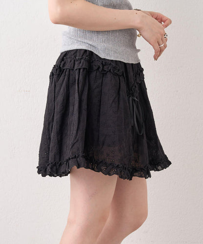 刺繡蕾絲 裙褲