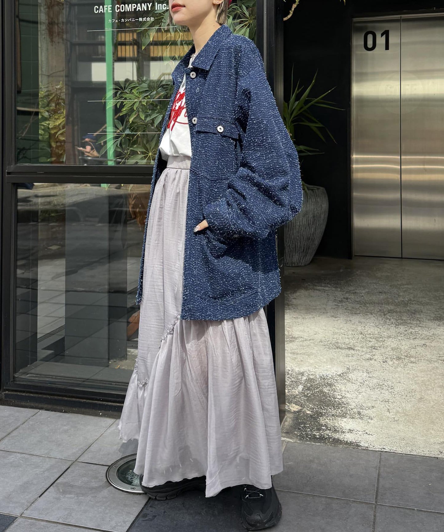 w closet 透視層疊半身裙