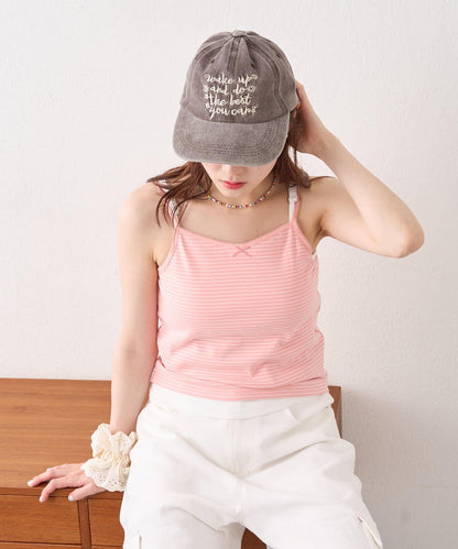 w closet 條紋蕾絲吊帶背心