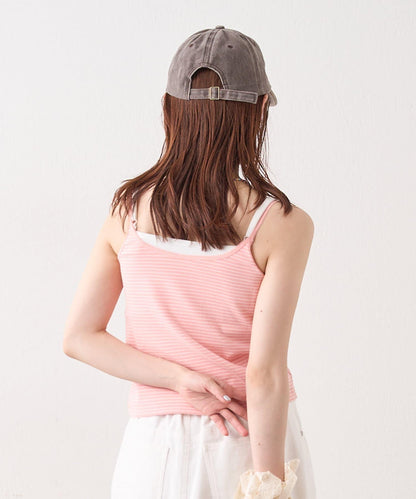 w closet 條紋蕾絲吊帶背心