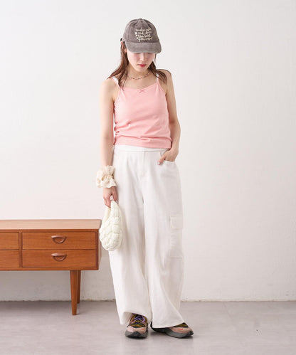 w closet 條紋蕾絲吊帶背心