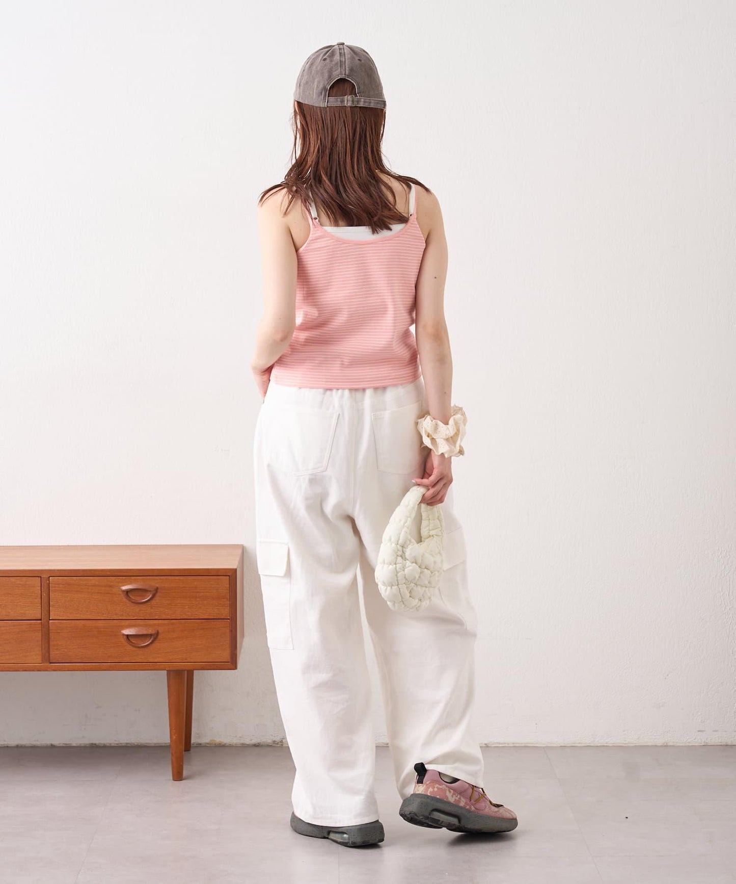 w closet 條紋蕾絲吊帶背心