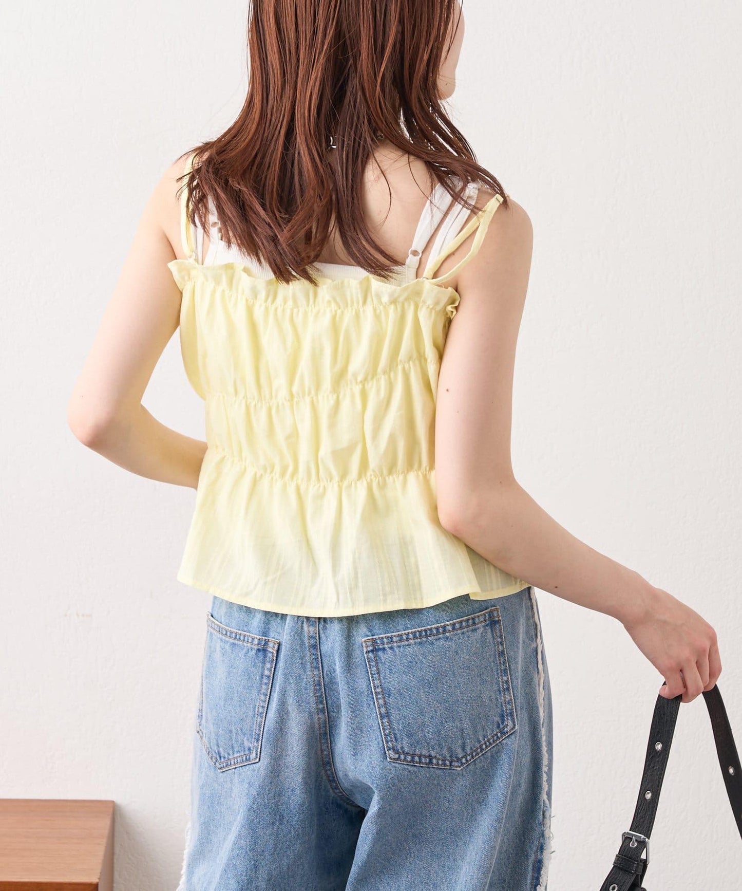 w closet 隨機羅紋蕾絲吊帶上衣