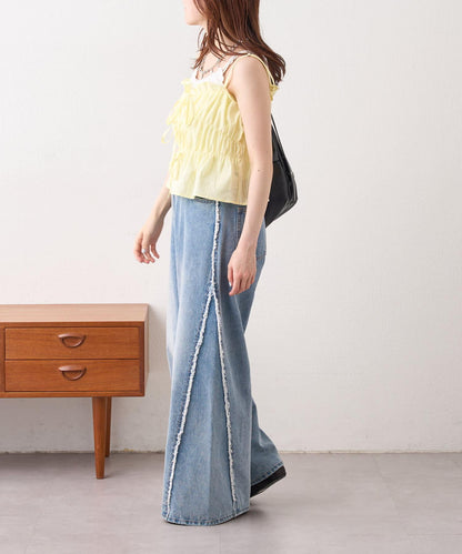 w closet 隨機羅紋蕾絲吊帶上衣