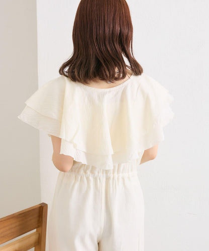 w closet 荷葉邊領設計 連體褲