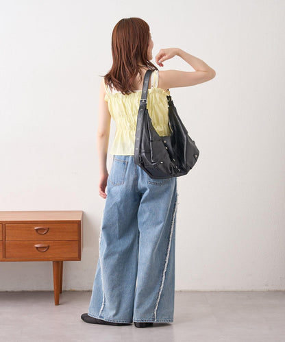 w closet 隨機羅紋蕾絲吊帶上衣