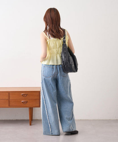 w closet 隨機羅紋蕾絲吊帶上衣