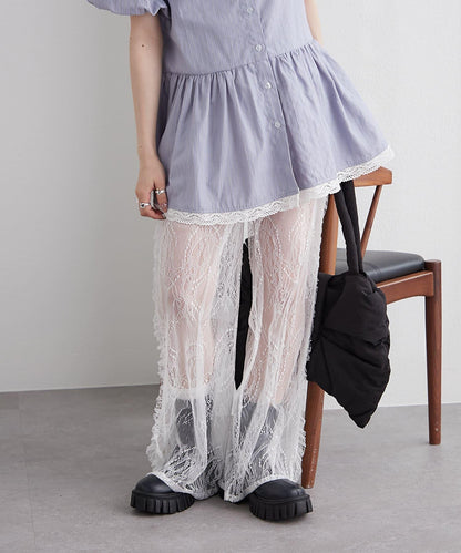 w closet 復古蕾絲 褲子