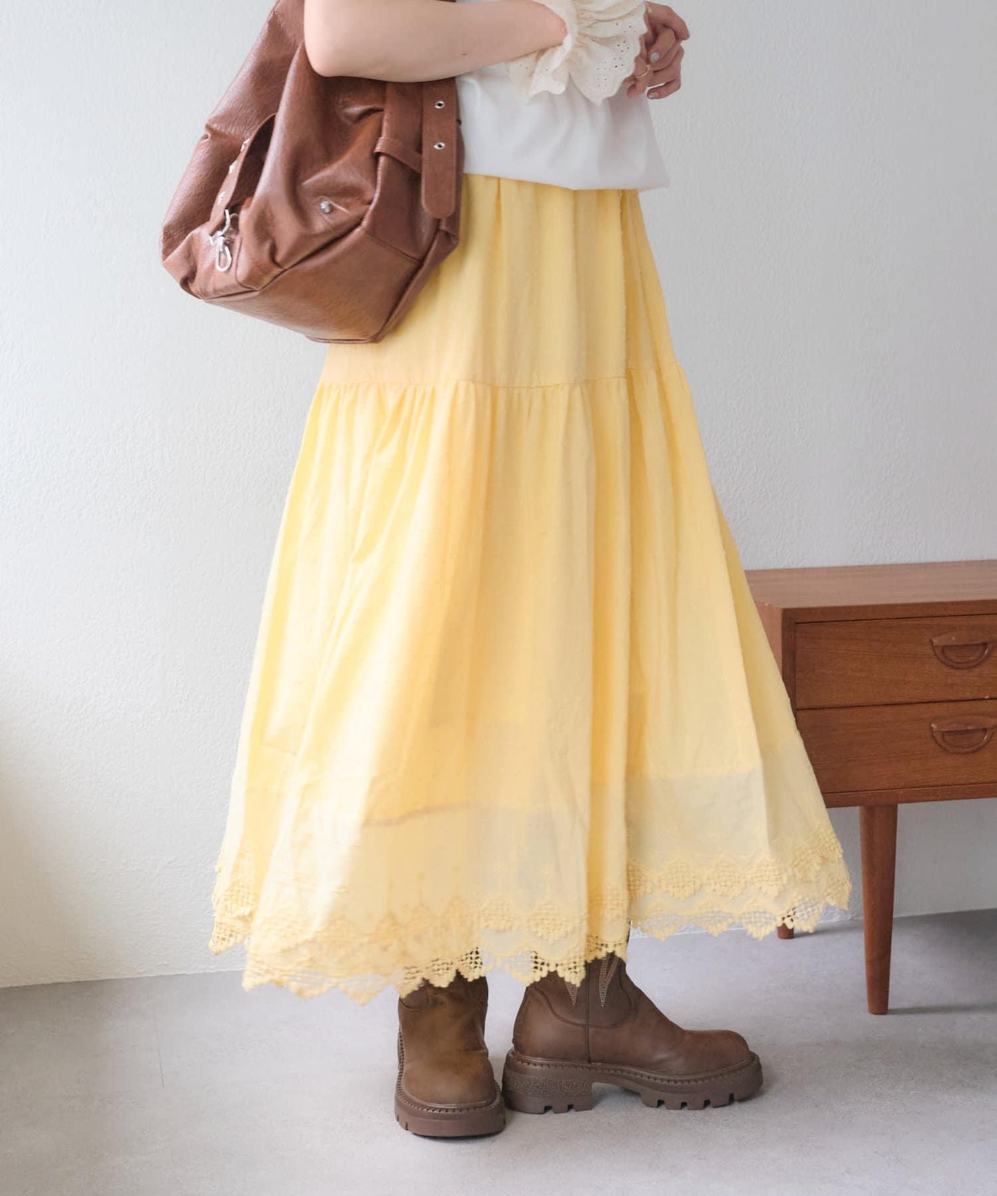 w closet 復古蕾絲半身裙