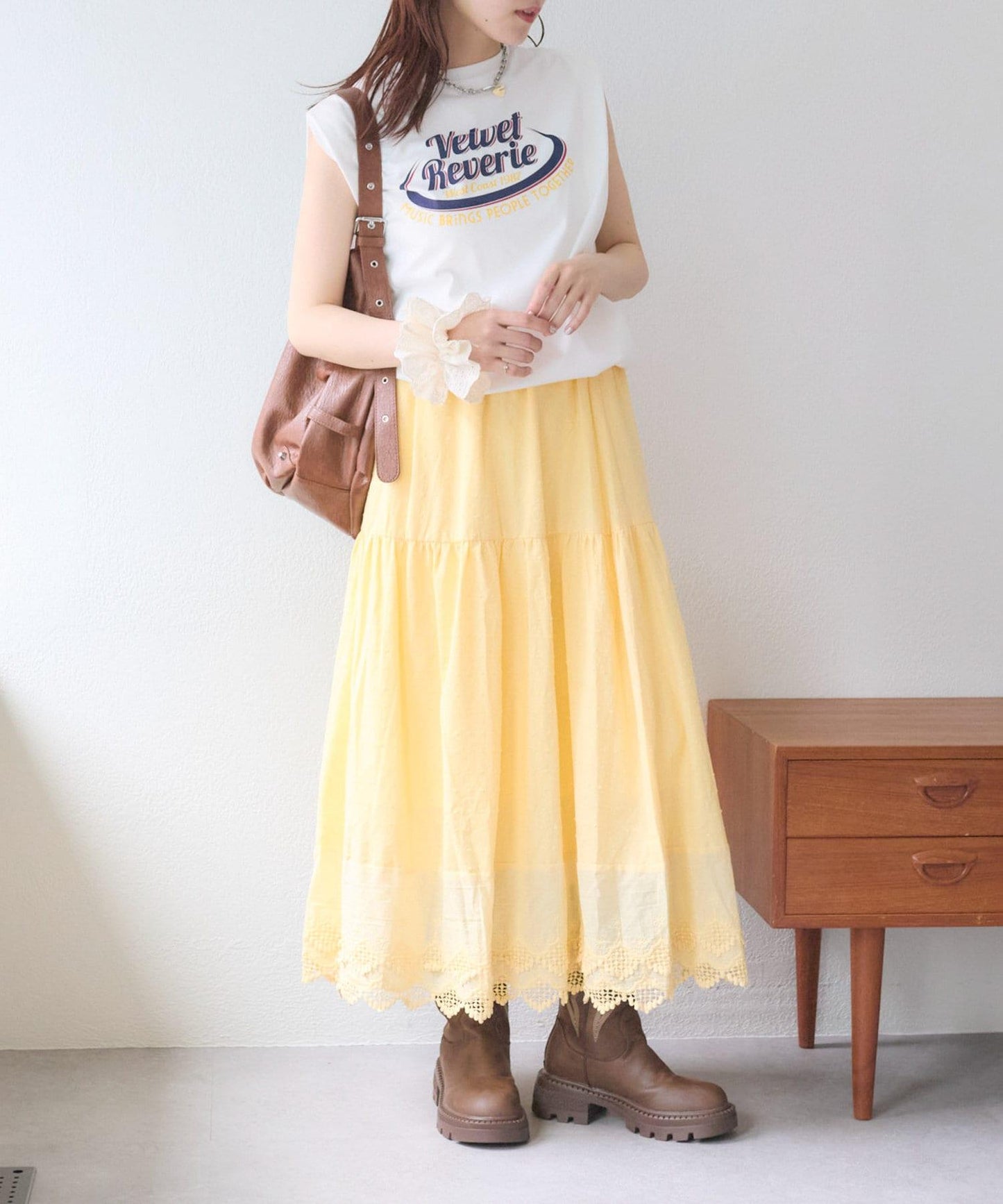 w closet 復古蕾絲半身裙